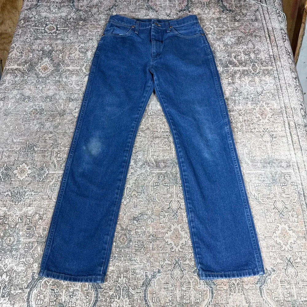 Wrangler 13MWZ Cowboy Cut Blue Jeans Mens 33x34 Denim Made in Mexico